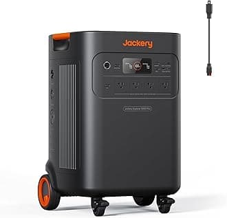 Jackery Solar Generator 5000 Plus Portable Power Station with Anderson Extension Cable, 5040Wh Power Station, 7200W AC Output Solar Generator for Essential Home Bakcup, Emergency Backup