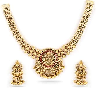 Necklace Set Gold Plated Traditional Stylish Jewellery Gift for Women & Girls