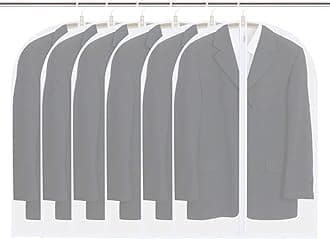 Vicloon Clothes Covers, 6Pcs 40inch Garment Covers EVA Dustproof Waterproof Anti-Moth Suit Covers with Zip Coat Covers for Clothes Suits Shirts Gowns and Dresses