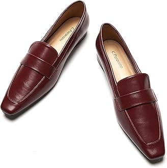C.Paravano Women's Loafer Flat Loafers for Women Slip-on Flats Shoes Business Casual Shoe Slip-on Penny Loafers for Women