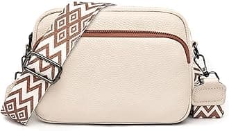 Crossbody Bags for Women, Genuine Leather Cross Body Bag Women with Adjustable Wide Strap Multiple Pockets Handbags & Shoulder Bags