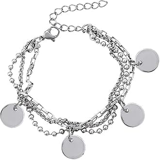 Charm Bracelet Women's Stainless Steel Bracelets Pendant Link Jewelry