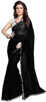 Mirchi Fashion Women's Mirror Border Latest Indian Bollywood Designer Saree Unstitched Blouse Piece