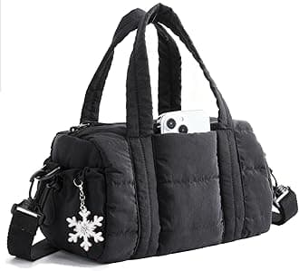 BAGSMART Reiki Gym Bag for Women, Mini/Medium Crossbody Bags for Women, 5L Dance Bag with Detachable Strap / 15L Yoga Mate Bag with Wet & Dry Pocket, 5L-Jet Black