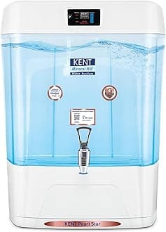 KENT Pearl Star RO Water Purifier | 4 Years Free Service |.0001 Micron RO Membrane | Auto Flush Feature | RO+UV+UF+Alkaline+Copper+TDS Control+UV LED Tank | 9L Tank | 20 LPH | Digital Display