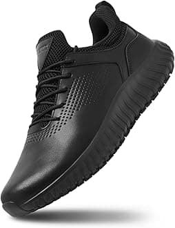 - Men's Non Slip Work Shoes Lace Up Slip Resistant Sneakers Waterproof Food Service Kitchen Chef Restaurant Slip On Walking Shoes Lightweight Comfortable Nursing Shoes Working Footwear