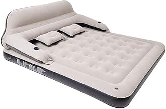 King Size Air Mattress Inflatable Bed with Headboard and Pillows,Blow Up Sofabed