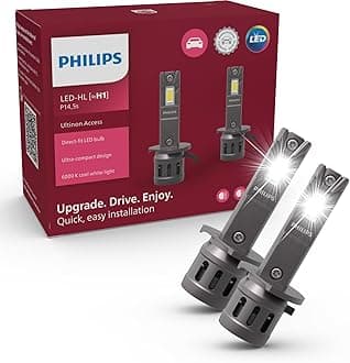 Philips automotive lighting Ultinon Access LED car headlight bulb (H1), ultra-compact direct-fit, 80%, 6.000K, set of 2