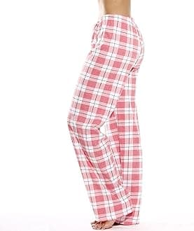 TWGONE Women's Pajamas Pants Plaid Stretch Casual Loose Comfy Pants Sleep Bottom Lounge Cute Pajama Sleepwear