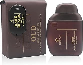 AFLUXE Men's Perfume Dark Black Oud –Intense & Mysterious Fragrance With Spicy, Woody, And Amber Notes–Long-Lasting,Bold Scent For Evening And Special Occasions