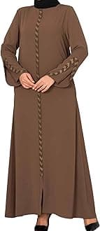 istanbul styles Women's Abaya Long Sleeve Open Quarry Floor Length Zipper Floor Length Turkish Islamic Fashion