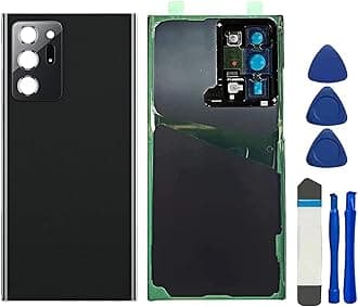 Note 20 Ultra Back Glass Replacement for Samsung Galaxy Note 20 Ultra 5G N986U All Carriers Housing Door Panel Cover with Camera Lens Adhesive Tape and Repair Tool Kits (Mystic Black)