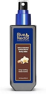 Blue Nectar Niraa Madurai Sandalwood Body Mist for Long Lasting Freshness and Aromatic Body Fragrance(100ml)