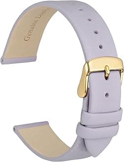 WOCCI Elegant Watch Straps, Genuine Leather Replacement Bands, Stainless Steel Buckle, 8mm 10mm 13mm 12mm 14mm 16mm 18mm 20mm 22mm