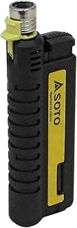 SOTO Pocket Torch Lighters for Camping - Extended Refillable Torch Lighter, Telescoping Burner Head, Electronic Ignition, Strong Wind-Resistant Butane Lighter for Candles, Grill, BBQ - Shipped Empty
