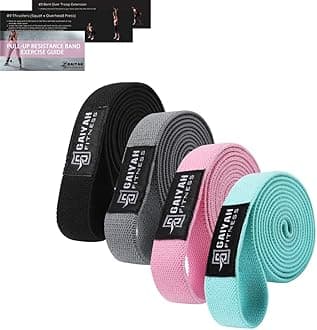 Long Resistance Bands for Women - Long Workout Bands Long Full Body Resistance Bands Set Body Bands for Working Out Set of 4