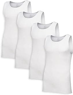Men's Undershirt (Pack of 4), White, L