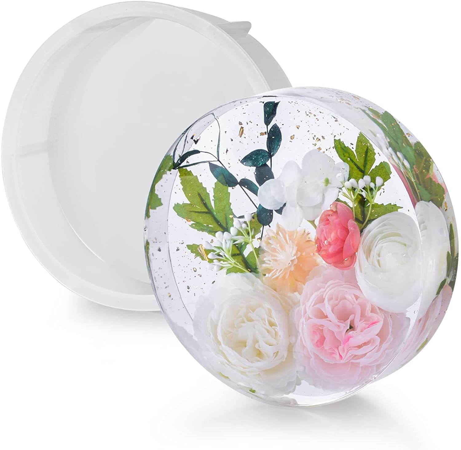 ARTOOL Round Shape Deep Casting Resin Art Mold Decorative DIY Flower Preservative Epoxy UV Resin Art Mould 6 Inch 2.1 Inch Depth Set of 1