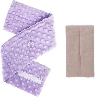 Colic and Gas Relief for Newborns and Infants, Flaxseed Heated Tummy Wrap, Baby Swaddling Belt with Soothing Warmth, Natural Relief for Upset Stomach in Babies and Toddlers, 0-3 Years (Puple)