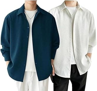 Leriya Fashion Men's Formal Button Down Shirt – Slim Fit Shirt's for Men | Textured Long Sleeve Polycotton| Business & Meeting Ready (Available in Plus Size and Combo Pack of 2)