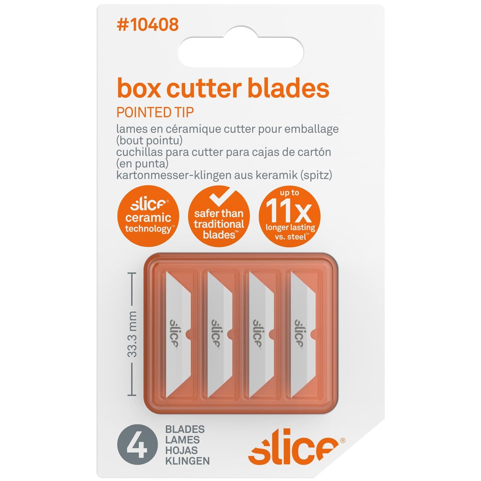 Slice 10408 Box Cutter Replacement Blades (Pointed Tip)