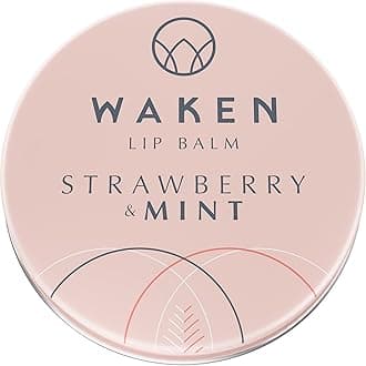 15ml Rich & Nourishing Lip Balm, Strawberry & Mint, Fresh & Fruity Natural Flavour, Vegan, Vitamin E, Shea Butter & Cocoa Butter, 100% Natural, No Petroleum Jelly, Sustainable Packaging