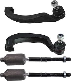 TRQ Inner and Outer Left and Right Tie Rod Set 4 Piece Compatible with 2004-05 Mercedes-Benz E320 V6 3.2L 4Matic 04-06 E500 V8 5.0L 4Matic 06-09 E350 V6 3.5L 4Matic 07-09 E550 V8 5.5L 4Matic