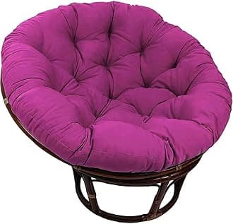AHSBND Large Round Papasan Chair Cushion, Thick Outdoor Rocking Chair Cushion, Rattan Hanging Basket Cushion, Egg Nest Replacement Pad(Purple,80 * 80cm)