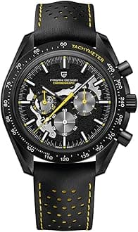 PAGANI DESIGN PD1779 Moon Back Men's Watches Luxury Quartz Watch Men Skeleton Sport Chronograph AR Sapphire Glass Wrist Watch