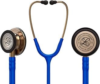 MDLS LIFE STRONG Classico lll Rose Gold Finished Dual Side Stethoscope for Doctors/Nurse Acoustic Stethoscope (Blue)