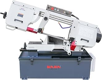 Horizontal Metal Cutting Bandsaw,10 Inch (254mm) 2HP 220V Single Phase, 4-Speed, Hydraulic Feed, Coolant System, Steel Aluminum Pipe Structural Fabrication​ BS-1018B