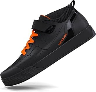 Mens MTB Mountain Bike SPD Cycling Shoes,Suitable Mountain Biking DH Enduro, Compatible All 2 Bolts Pedals,Black