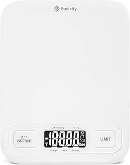 Food Kitchen Scale, Digital Mechanical Weighing Scale, Grams and Ounces for Weight Loss, Baking, Cooking, White