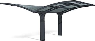 Palram - Canopia Arizona 19 Ft. x 16 Ft. x 9 Ft. Wing Double Carport Aluminum Metal Frame and Polycarbonate Panels Car Port for Outdoor Driveway Car, Truck, RV, Trailer, Boat Storage (Wave Gray)