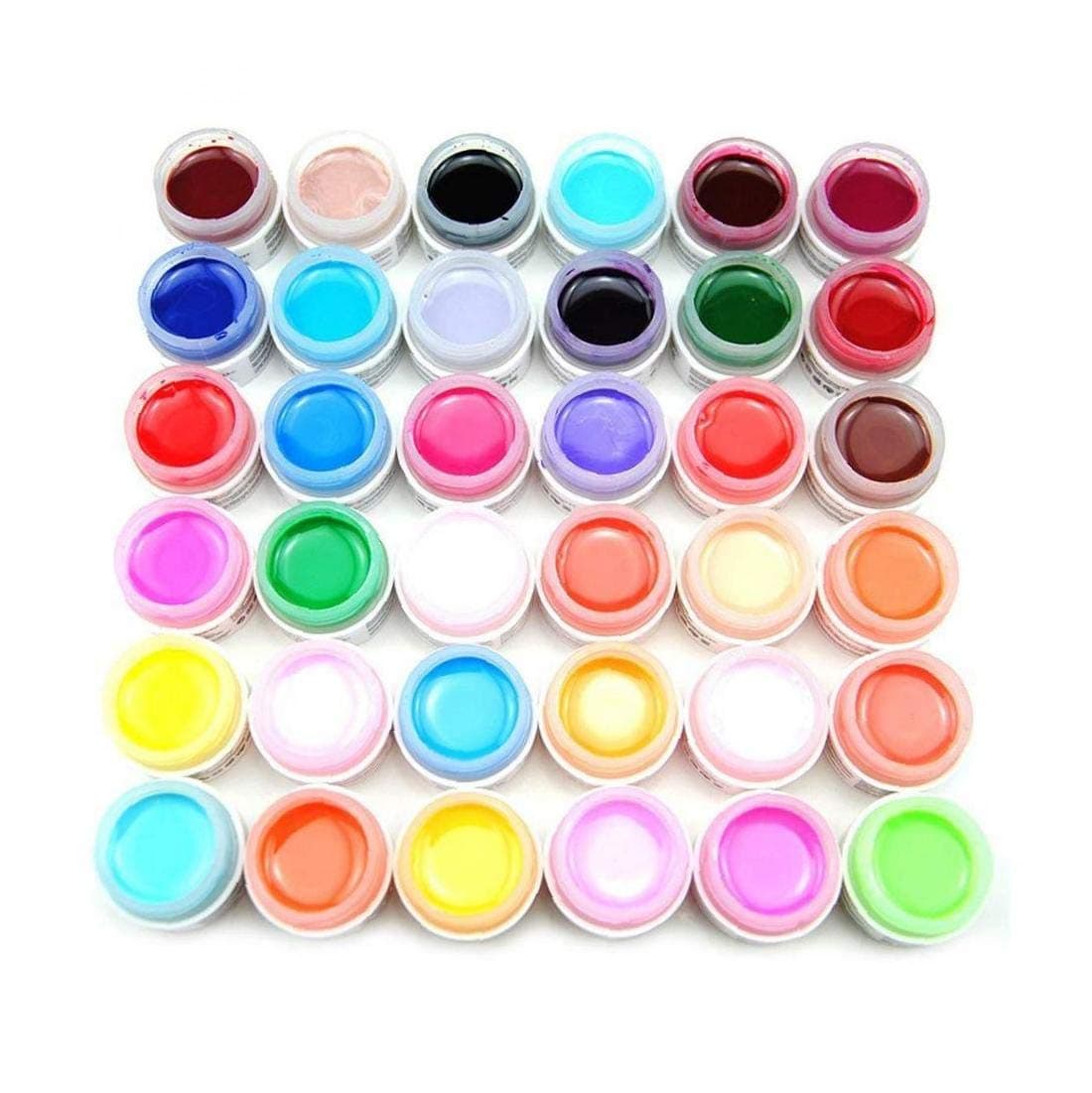 36 Colors Solid Pure Mix Color UV Builder Gel Acrylic Set for Nail Art