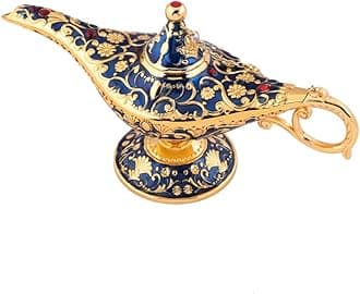 Gusnilo (Golden Blue) - Collectable Rare Legend Aladdin Magic Genie Light Lamp Pot Classic (Golden Blue)