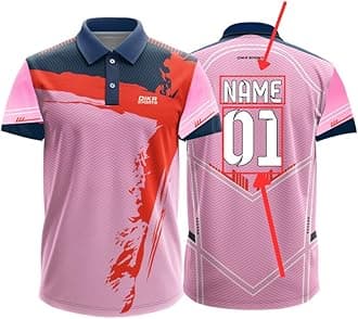 Dika SportsCustom Sports Cricket Jersey Customise t-Shirt for Men Personalised Name | 2 Year to 5XL