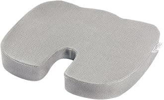 Wakefit Orthopedic Coccyx Cushion | Memory Foam Support for Lower Back, Tailbone & Sciatica Relief | Chair & Car Use | Ergonomic Design | Ideal for Under 60 Kg Weight - Grey