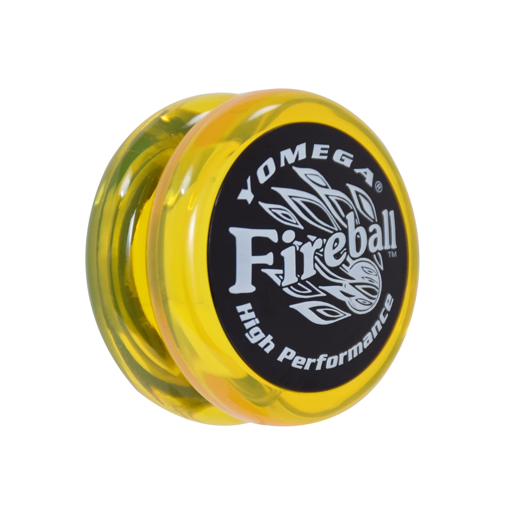 Yomega Fireball YoYo -HIGH Performance Responsive Transaxle Yoyo, Great for String Tricks for Advance Players to Perform Like Pros + Extra 2 yo yo Strings & 3 Month Warranty (Yellow and Black)