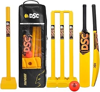 DSC Panther Plastic Cricket Set - Ideal for Tennis and Gully/Turf Cricket Bat