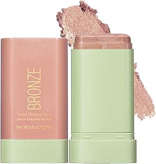Mysense Cream Bronzer Stick, Shimmer Face Highlighter Stick, Buildable Highlight Contour Stick Makeup, Silky Smooth Formula for A Natural Radiant Look, 02 Soft Glow