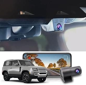 Fitcamx Front 2160P+Rear 1080P Auto Cam, for Land Rover Defender 130 110 90 2020-2025 X S V8 Standard, OEM Style, WiFi&APP, Double HD Video, Loop Recording, G-Sensor, Easy to Use, 128GB Card