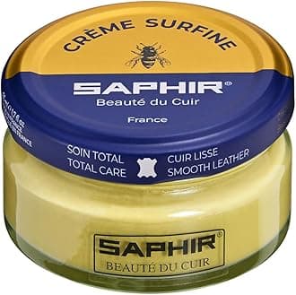 Saphir 9550032 Fine Beeswax Shoe Cream and Polish, 1.7 fl oz (50 ml), Emulsifying, Moisturizing, Recoloring, Glossy