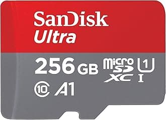 SANDISK 256GB Ultra microSDXC UHS-I Memory Card with Adapter - Up to 150MB/s, C10, U1, Full HD, A1, MicroSD Card - SDSQUAC-256G-GN6MA