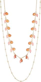 BULINLIN Layered Long Necklaces for Women Long Beaded Chain Necklace CostumeJewelry Mothers Day Gifts for Mom