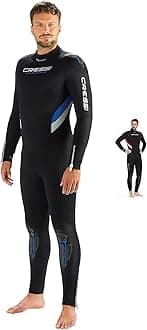 Castoro Man Monopiece Wetsuit - Diving Suit Available in 5 or 7 mm Neoprene, for Men