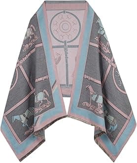 Scarfs for Women Pashmina Silky Shawl Wrap for Evening Dressing Blanket Open Front Poncho Cape