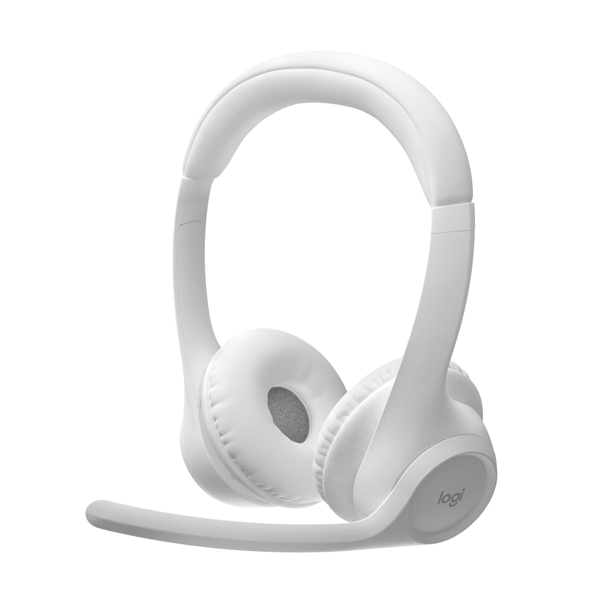 Logitech Zone 300 Wireless Bluetooth Headset with Noise-Canceling Microphone, Compatible with Windows, Mac, Chrome, Linux, iOS, iPadOS, Android – Off-White