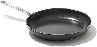 OXO Good Grips Pro 10" Frying Pan Skillet, 3-Layered German Engineered Nonstick Coating, Stainless Steel Handle, Dishwasher Safe, Oven Safe, Black