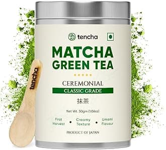 Ceremonial Matcha Tea | 100% Pure Super Premium Grade | Japanese Matcha Green Tea Powder | Free Spoon | Vegan | Tested For Radiation | 30gms